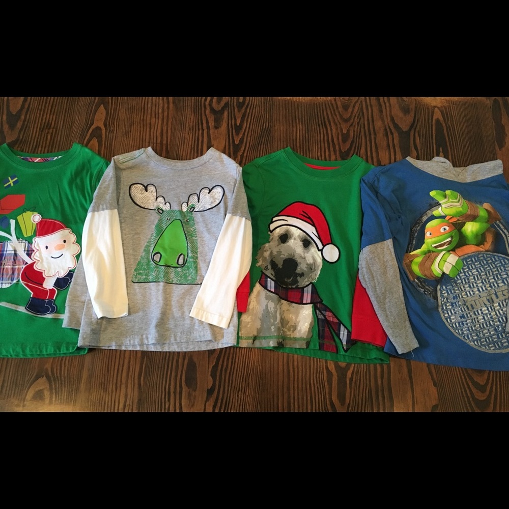 4 boys long sleeve T’s